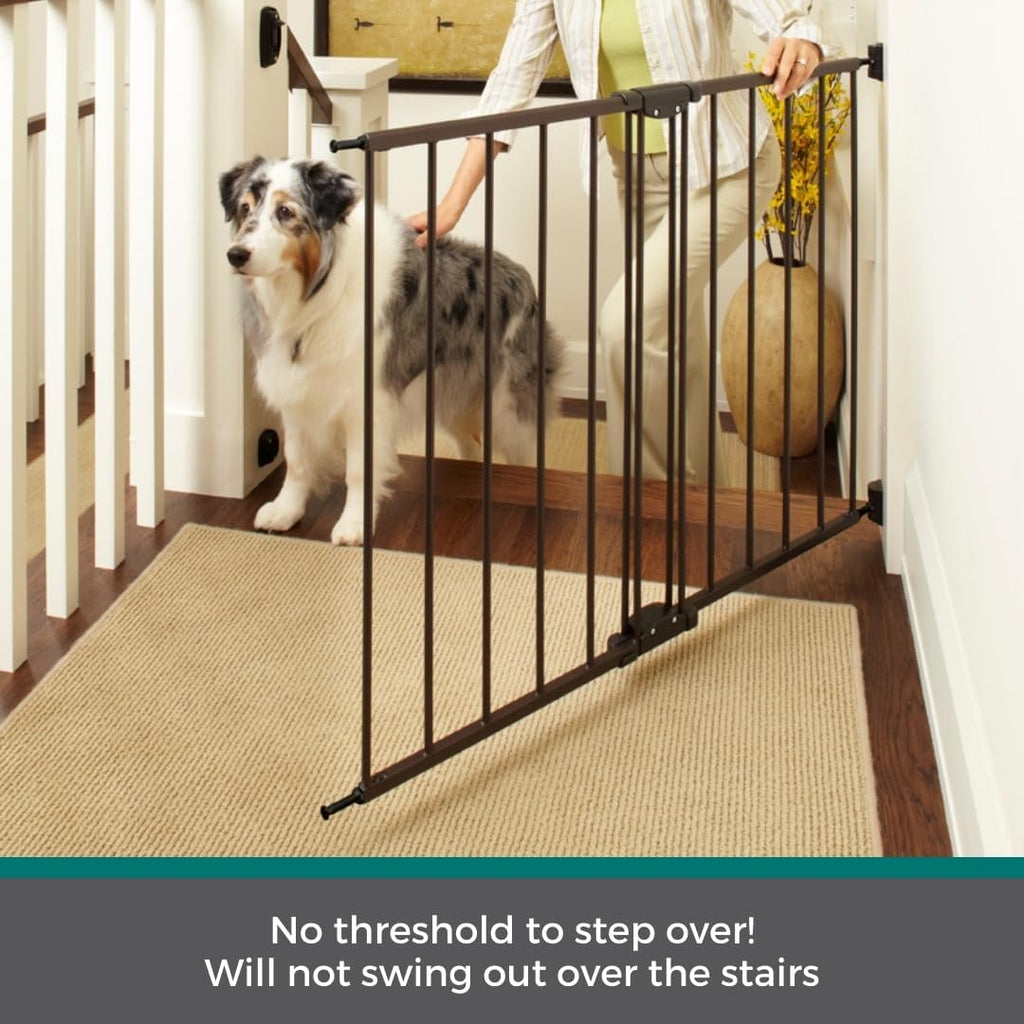 Windsor Walk Thru Pet Gate: 28.68" - 47.85" Wide Dog Gate. Hardware Mount, Dog Gates for The House, Cat Gate
