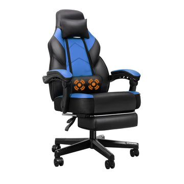 Gaming Chair, Computer Chair with Footrest and Lumbar Support, Video Game Chair Height Adjustable, Racing Style