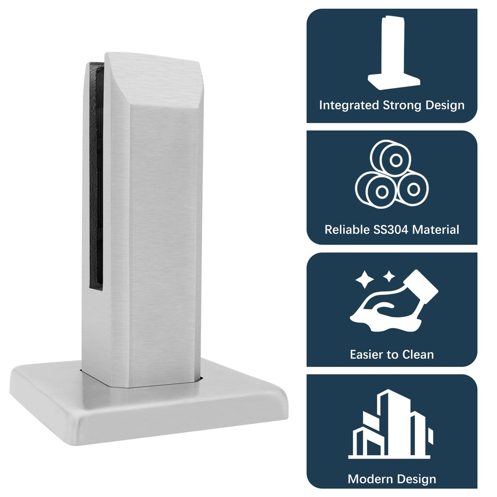 10 Pack Glass Railing Spigots 304 Stainless Steel Heavy-Duty