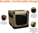 Portable Folding Soft Dog Crate, Double Door, Collapsible Travel Kennel, Easy to Assemble, Medium