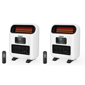 Wall-Mounted Heater with Remote Control, Floor or Wall Heater , 1500W Fast Heating & Adjustable Thermostat, Overheat