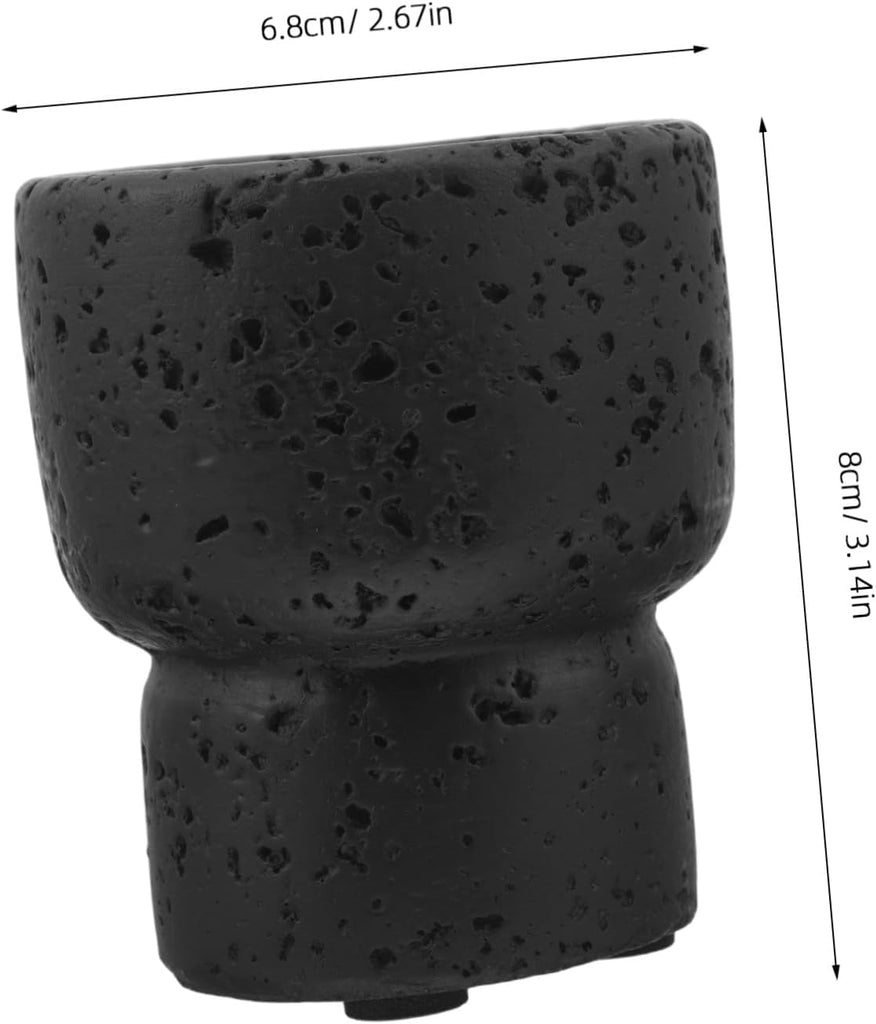 Cement Match Striker Jar for Match Boxes Decorative Weather Resistant Black Jar with Rustic Artistic Style