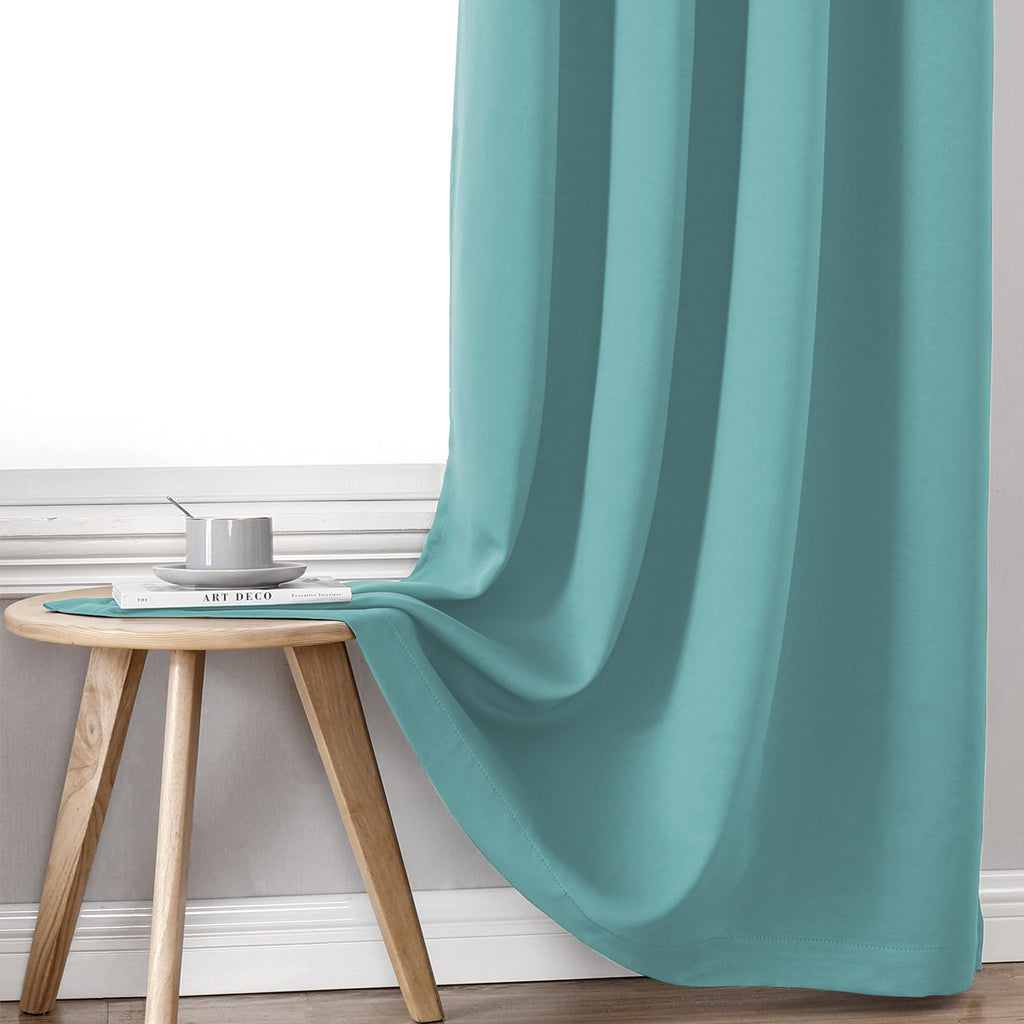 100% Blackout Curtains 84 Inches Long 2 Panels Set