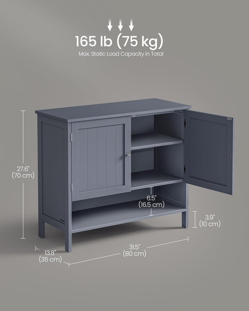 4-Tier Shoe Cabinet, Farmhouse Freestanding Storage Organizer