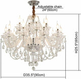 Clear Crystal Chandelier Lighting, Double Layer 8+4 Lights, K9 Clear Crystal Ceiling Lights, Modern Crystal Light for Living Room (12 Lights) A110-B0C5D4T3R4