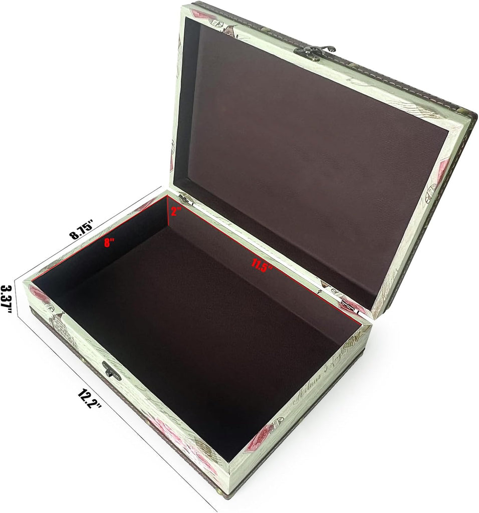 Wooden Decorative Storage Box, Timeless Memory Keepsake Box