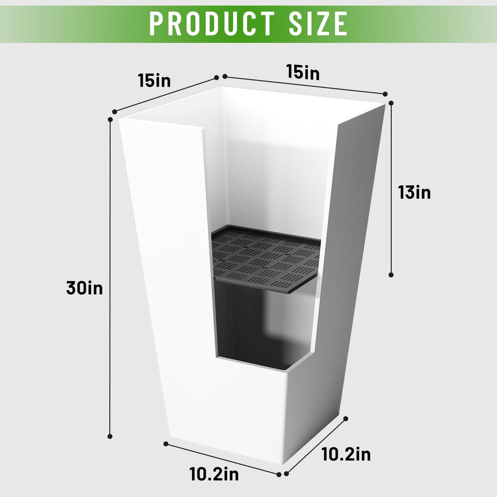 Taper Tall Planters 30 Inch Set of 2, Large Planter for Indoor Outdoor Plants, Modern Flower Pot Containers Large