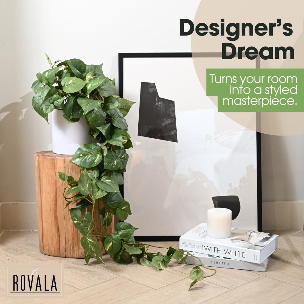 MY ROVALA Silk Plants Decor Indoor in Pot Realistic Artificial Plants Hanging Faux Plants Indoor Fake Potted Plants
