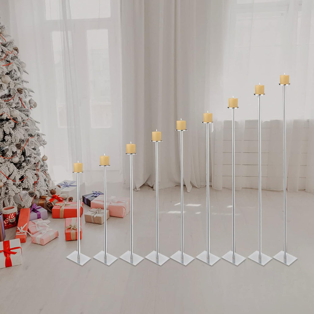 42'' Floor Candelabra Holder for 9 Arm Candlesticks,Tall Candle Holders, Metal Candle Stick Holders for Pillar