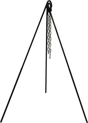 Heavy-Duty Steel Campfire Cooking Tripod, 43" with Adjustable Hanging Chain — for Dutch Ovens & Pots Over a Fire Pit