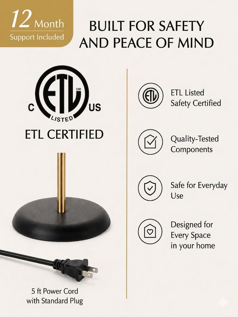 61" Halo Brass Black Floor Lamp, Adjustable Head Reading Lamp