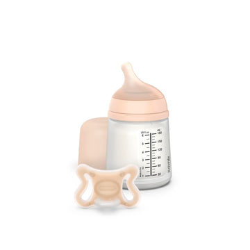 Zero Zero Newborn Starter Set Small Anti Colic Baby Bottle + Pacifier, No 1 Spanish Baby Bottle Brand, Minimizes