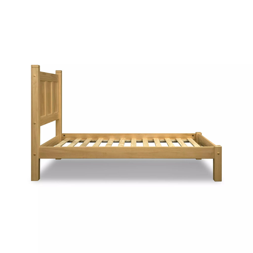Shaker Panel Platform Bed, Full, Natural Solid Wood