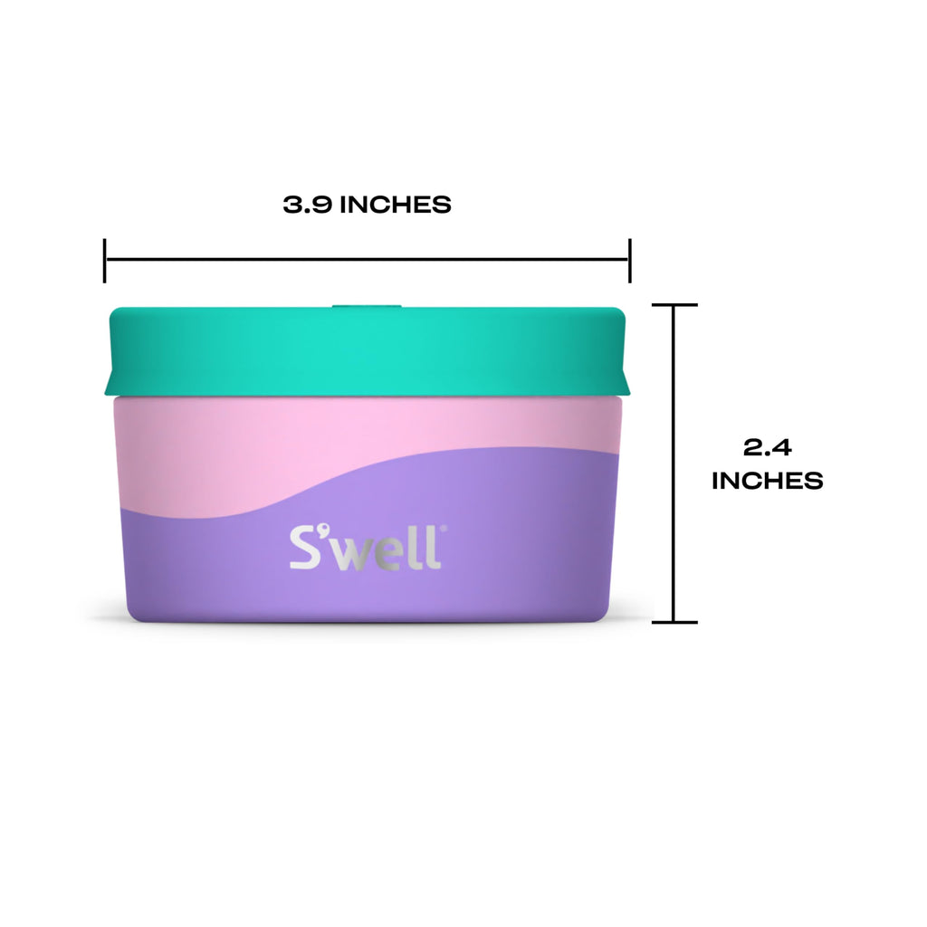 Stainless Steel Food Canister, 10oz, Pastel Paradise, Single Walled Durable Construction, BPA Free, Dishwasher Safe