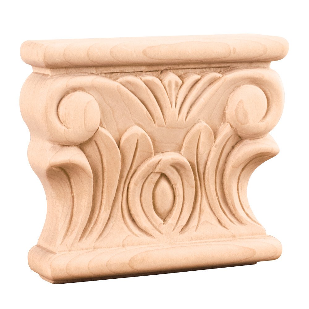 3.5 in. Acanthus Applique Capital (Maple)