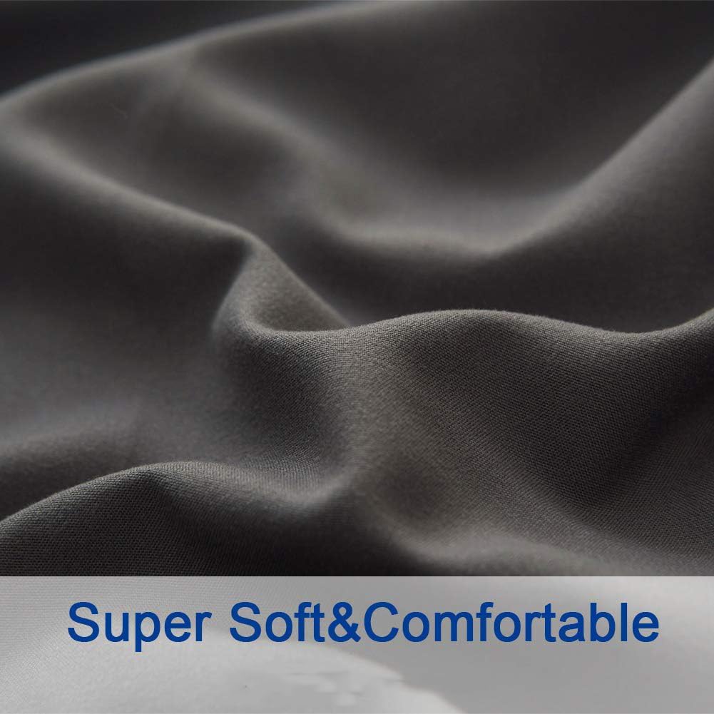 Bed Sheet Set Super Soft Microfiber 1800 Series Luxury Egyptian Sheets 16-Inch Deep Pocket Wrinkle and Hypoallergenic-4 Piece(Queen Dark Grey)