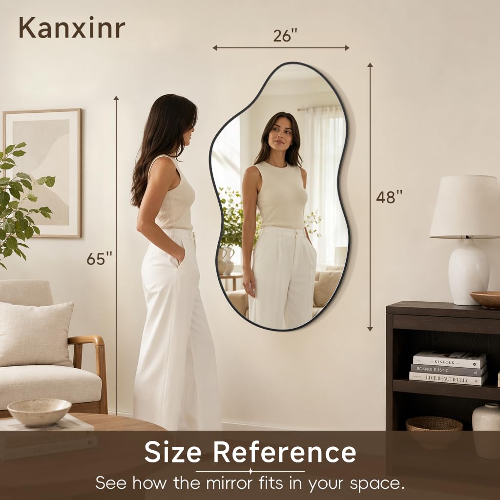 26"x48" Wall Mirror Irregular Mirror Bedroom Entryway