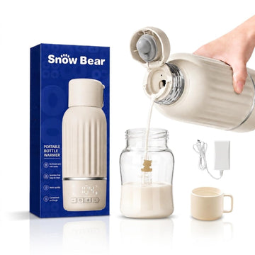 Portable Bottle Warmer for Travel, with 36W Fast Charger, Fast Heating for Breast Milk and Water, 10200mAh Battery
