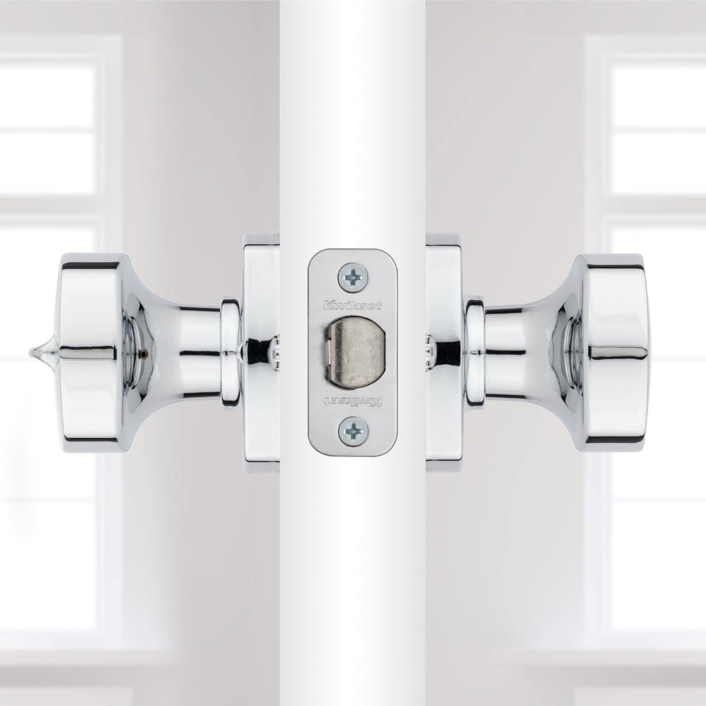 Arroyo Knob Interior Privacy Door Knob with Lock, Door Handle , Polished Chrome Keyless Turn Lock Doorknob