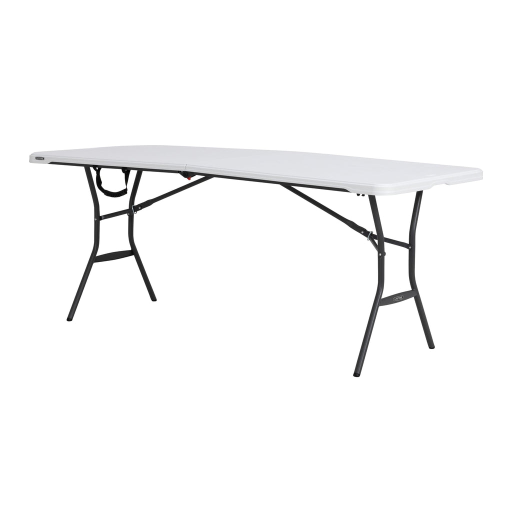 6-Foot Fold in Half Table, Light Commercial, White Granite