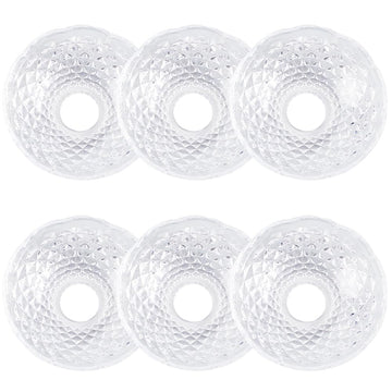 6Pcs Faceted Chandelier Bobeches Candle Holder Bobeche 4 Side Holes 4 Inch Acrylic Clear Replacement Elegant Lamp