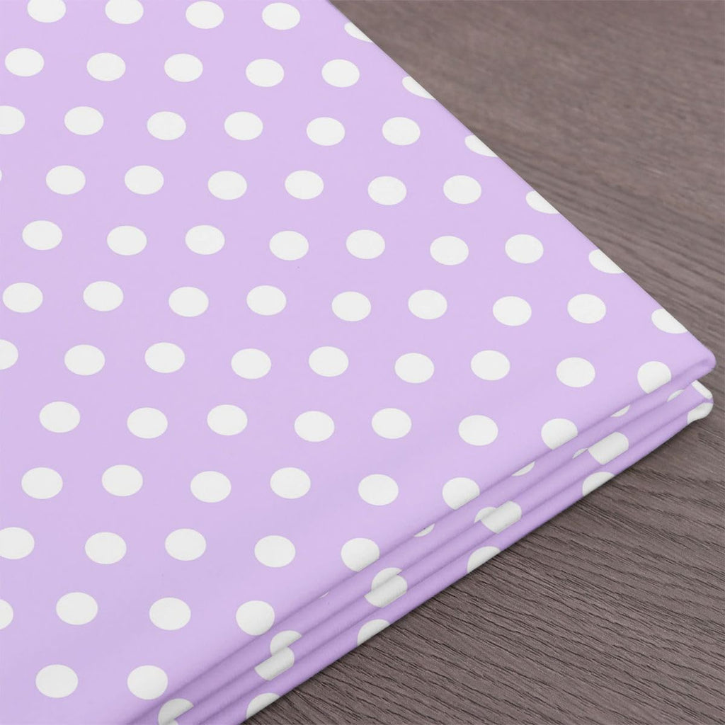 Polka Dots Fabric by The Yard, Purple White Soft Polyester No Stretch Fabric for Sewing Lover, Abstract Geometric
