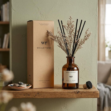 Flower Reed Diffuser Set Vanilla Cinnamon Scent Air Fresheners | 4.0 fl oz Essential Oils with Sticks Home Fragrance - Set of 4