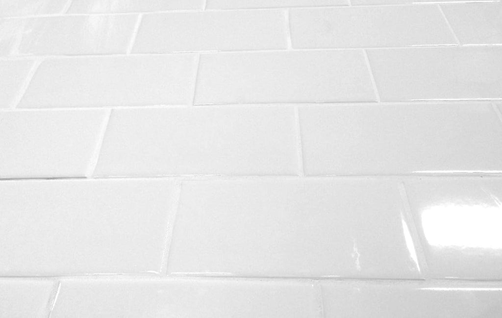White Glossy Ceramic Subway Tile 3x6 Wall Backsplash Made in USA (Full Box 100 Pieces)