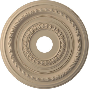 19"OD x 3 1/2"ID x 1"P Cole Thermoformed PVC Ceiling Medallion (Fits Canopies up to 5 1/8"), UltraCover Satin Smokey