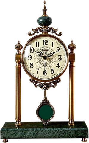 Mantel Clock for Living Room Decor Above Fireplace,Mantle Clocks for Fireplace,Vintage Mantel Clock with Pendulum,Anniversary Clock,Antique Clocks,Farmhouse Clocks,Desk Clock A134-B0991KXBFY