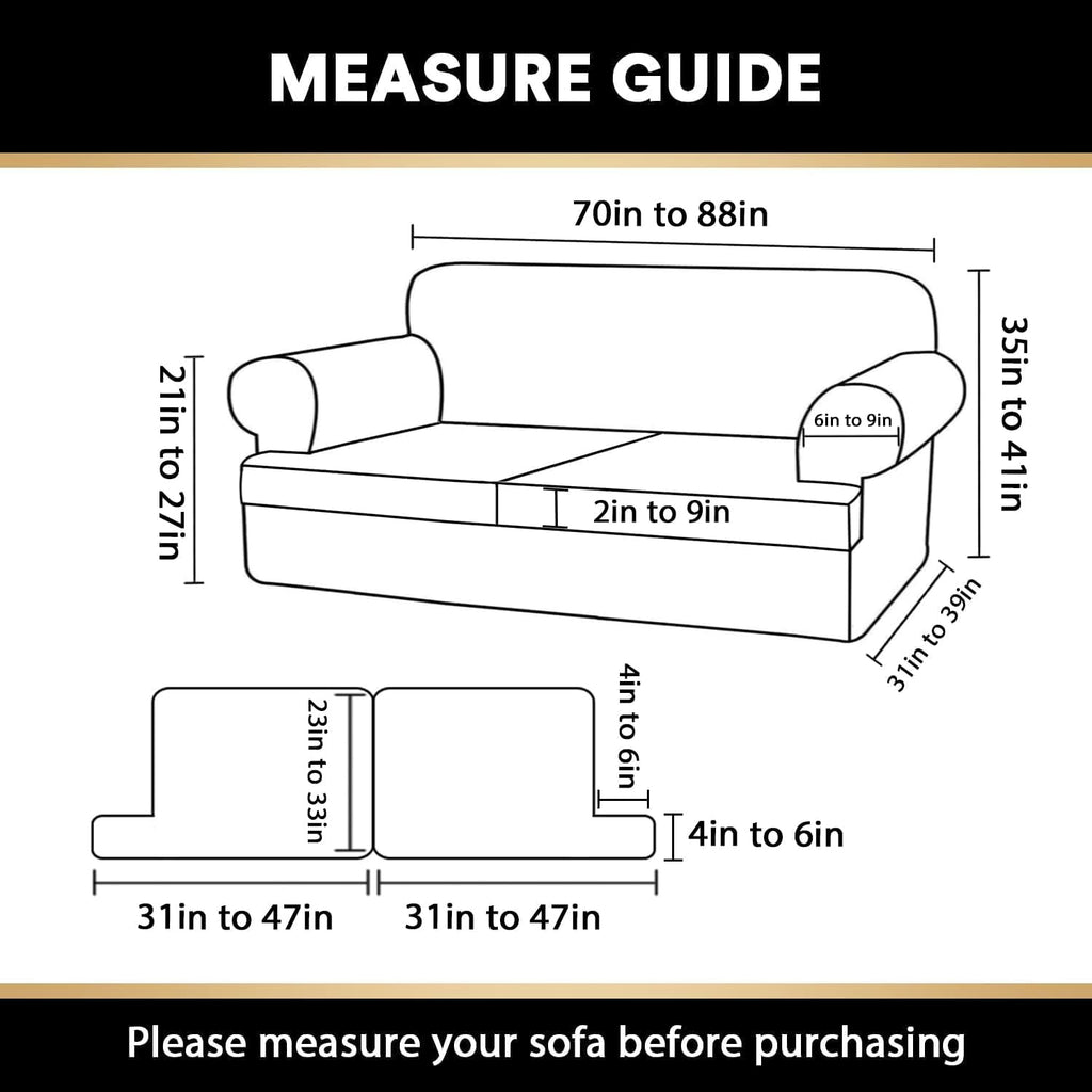 T Cushion Sofa Slipcover 3 Pieces Sofa Covers for T Cushion Couch Soft Couch Covers Sofa Slip Cover Furniture Covers
