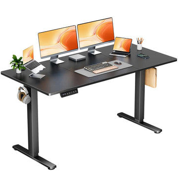 63 Inch Electric Standing Desk, Memory Adjustable Home Office Desk