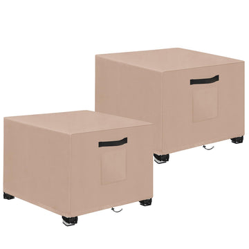 2PCS 32"L x 32"W x 20"H Outdoor Patio Ottoman Cover, 600D Heavy Duty