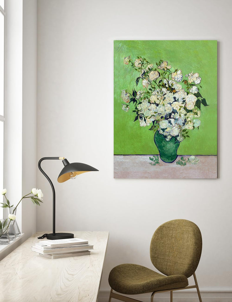 Van Gogh Canvas Wall Art, The White Rose, 40x30''