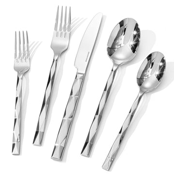 30 Piece 18/10 Silverware Set, Stainless Steel Flatware Cutlery set for 6