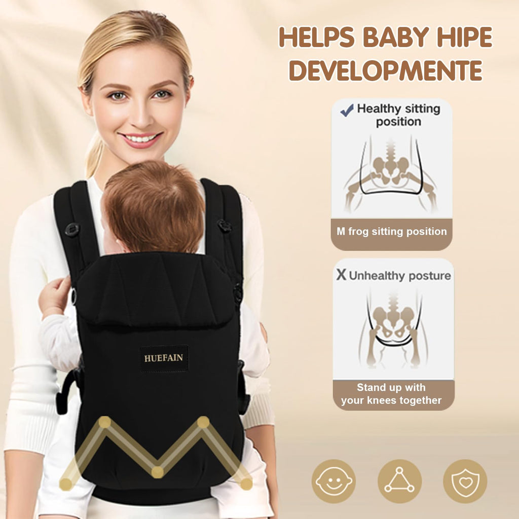 Carrier (7-44 lbs), Soft Breathable Double-Shoulder Carrier with Adjustable Support, Ergonomic Design for Hip