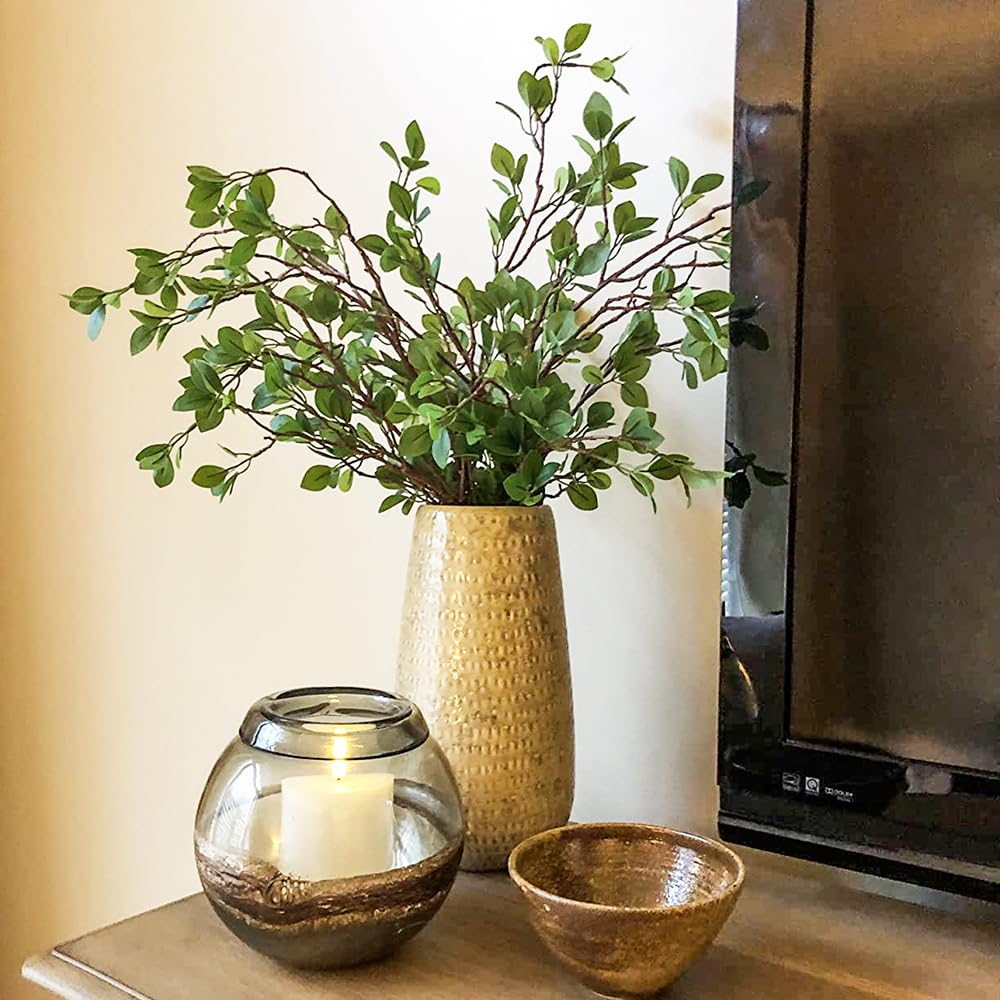 6pcs Faux Stems Artificial Branches for Vase Artificial Stems Artificial Greenery Stems Faux Green Stems Artificial