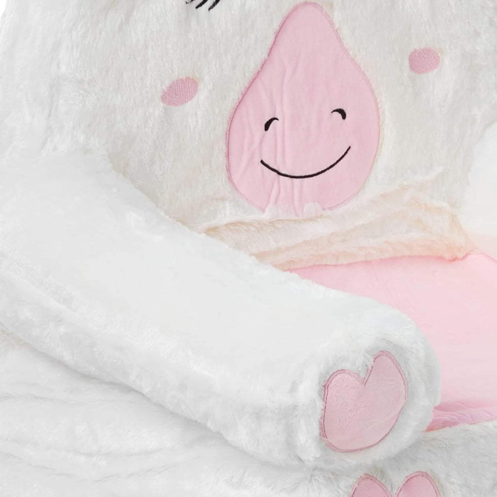 Children's Plush Toddler Chair, Easy to Clean, Unicorn, Medium, Multicolor