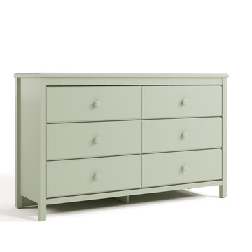 Alpine 6-Drawer Double Dresser, Sage