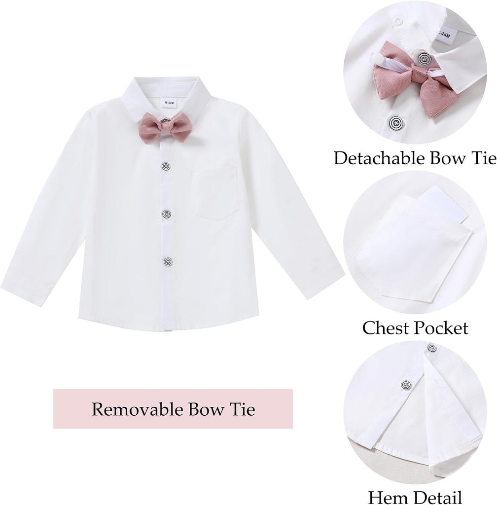 Toddler Boy Dress Clothes Suit Boys Formal Wedding Outfit Set