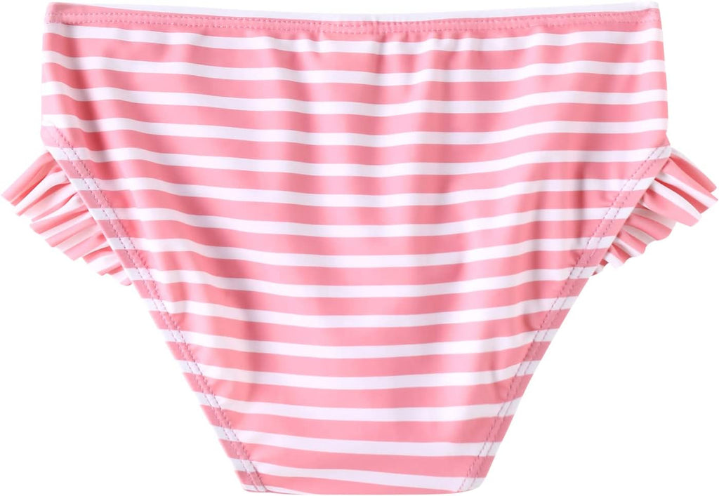 Toddler and Little Girls Rash Guard Sets with Bikini Bottom Swimwear