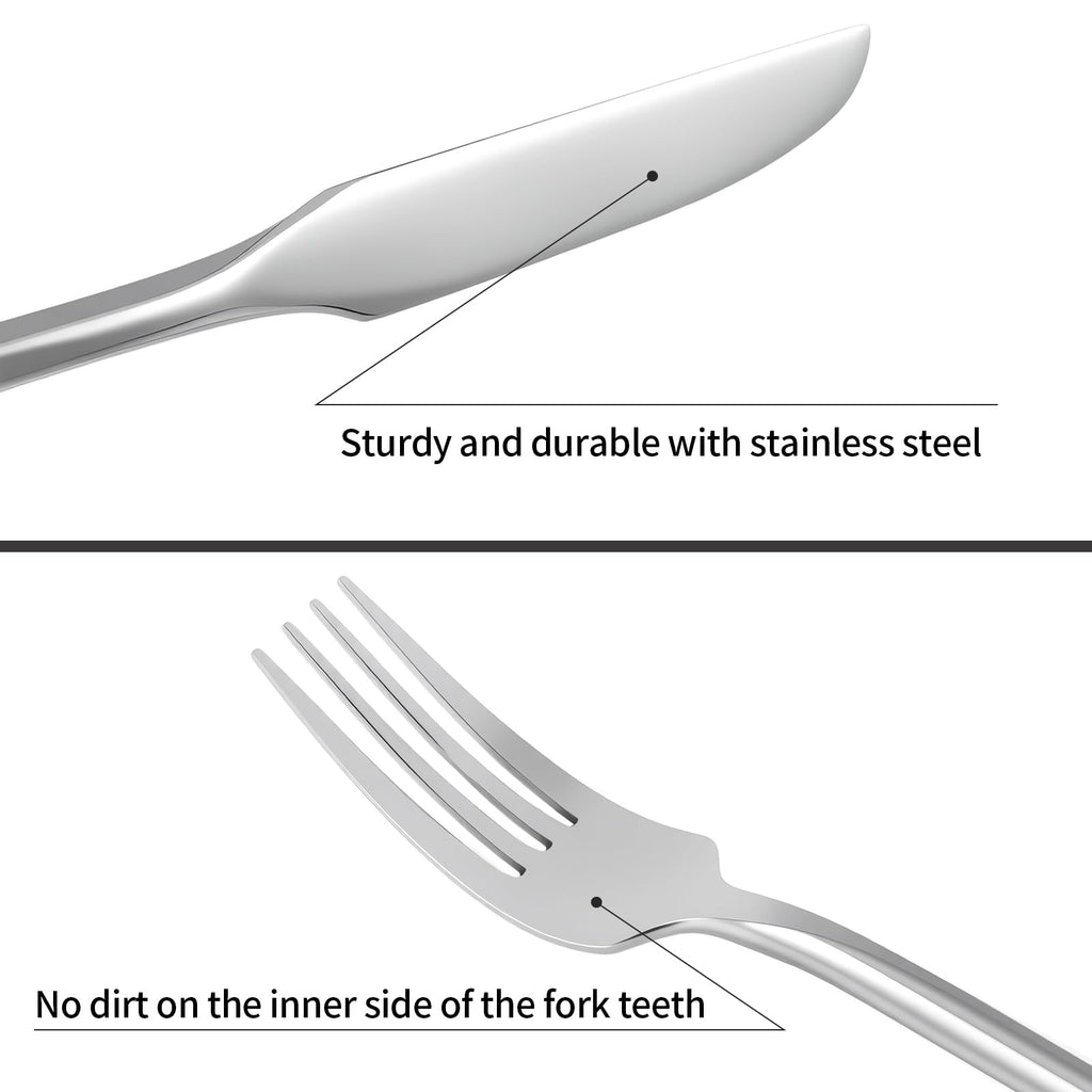 Silverware Set with Hexagon Handle 20 Piece Service for 4