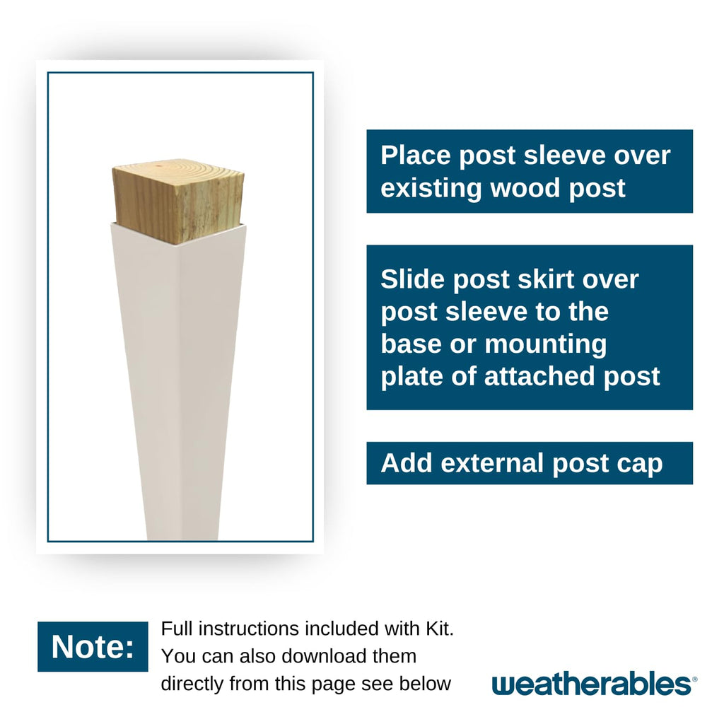 Vinyl Railing Posts, Vinyl Post Kit 4 in. x 4 in. x 39 in. (Tan)