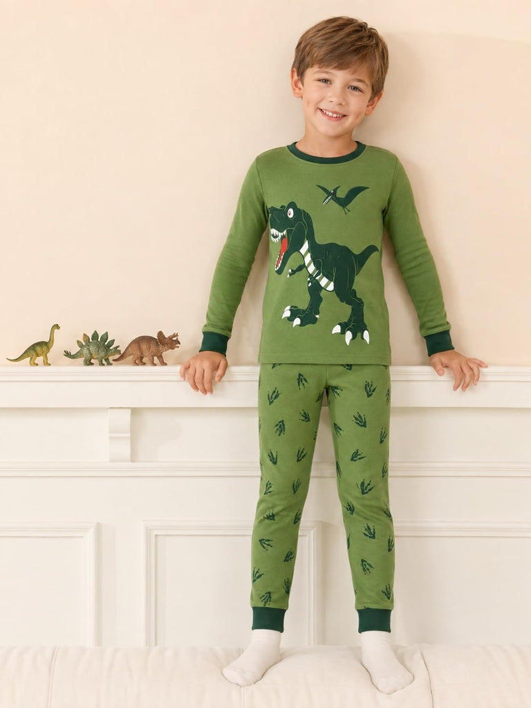 Boys Pajamas Planet 100% Cotton Sleepwear Toddler Kids 2 Piece Long Sleeve Pjs