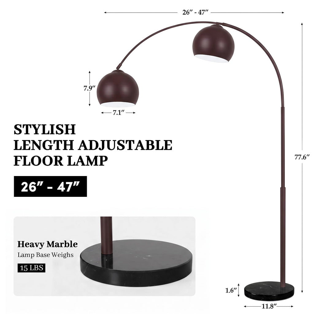 77" Arc Floor Lamp, Upgraded Standing Lamp with Remote