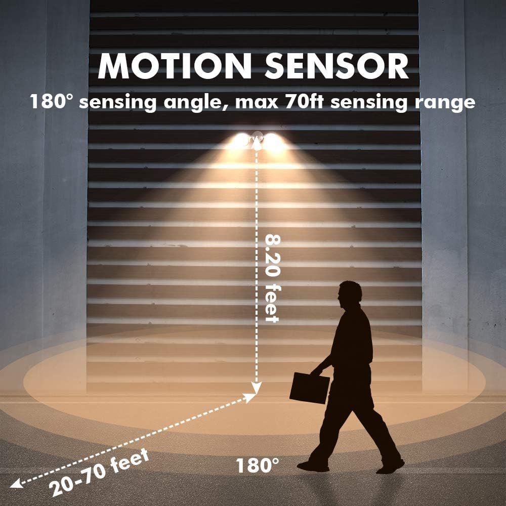 180-Degree 2-Head Motion-Activated Flood Light 300 Watt Halogen Motion Activated Integrated Dual-Head Floodlight