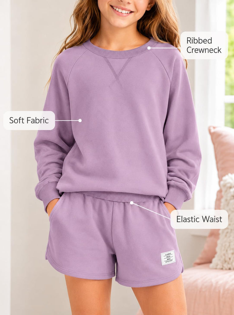 Sweatsuit Lounge Sweatshirt and Short Sets