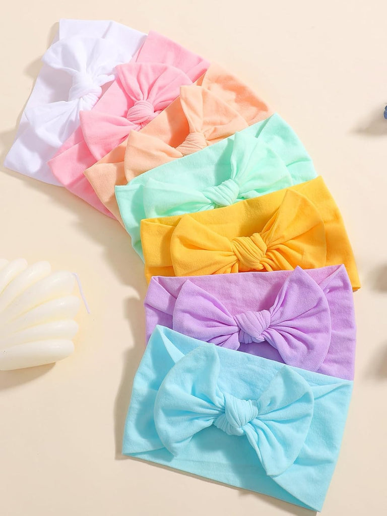 25PCS Baby Nylon Headbands Soft Baby Girl Headbands with Hair Bows
