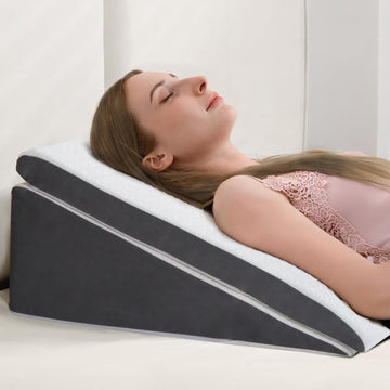 Wedge Pillow for Sleep Apnea&Back Pain,Memory Foam Pillow Wedge,2PCS | 10'' Adjustable Triangle Pillow for Acid