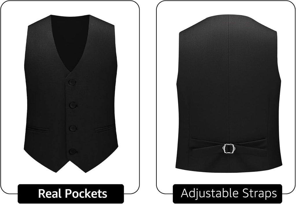 Boys Suit Kids Formal Tuxedo Set 4Pcs Slim Fit Ring Bearer Outfit